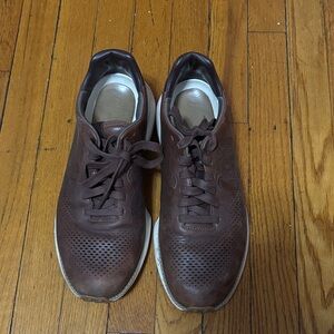 Cole Haan Men's Brown Leather Perforated Sneakers
